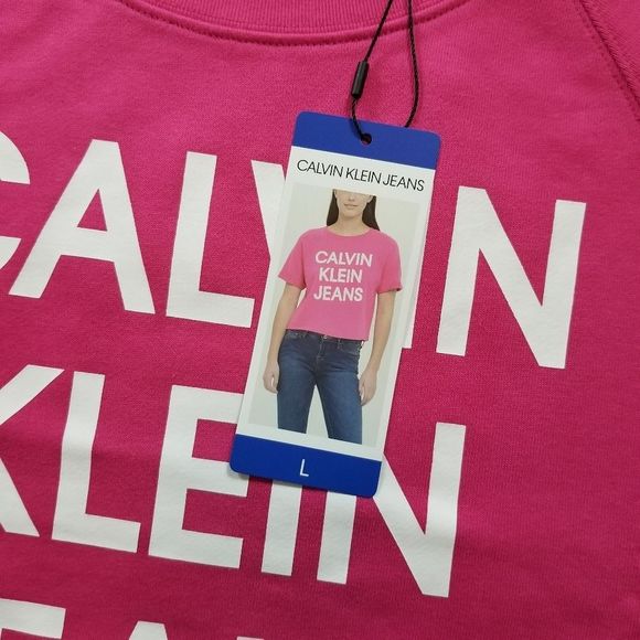 NEW Calvin Klein Monogram Logo Short Sleeve Top - Picture 2 of 9